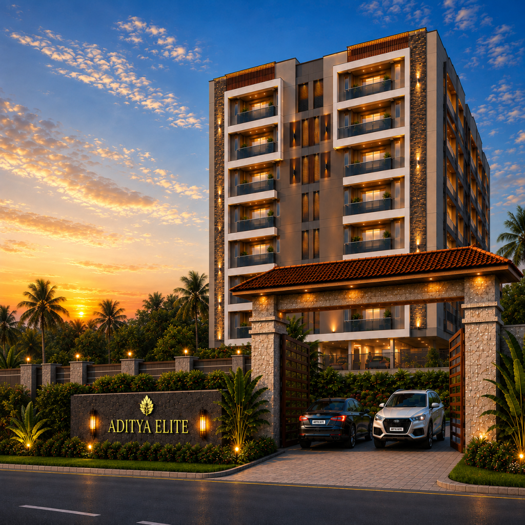 Aditya Elite modern residential apartment building in Madanapalle