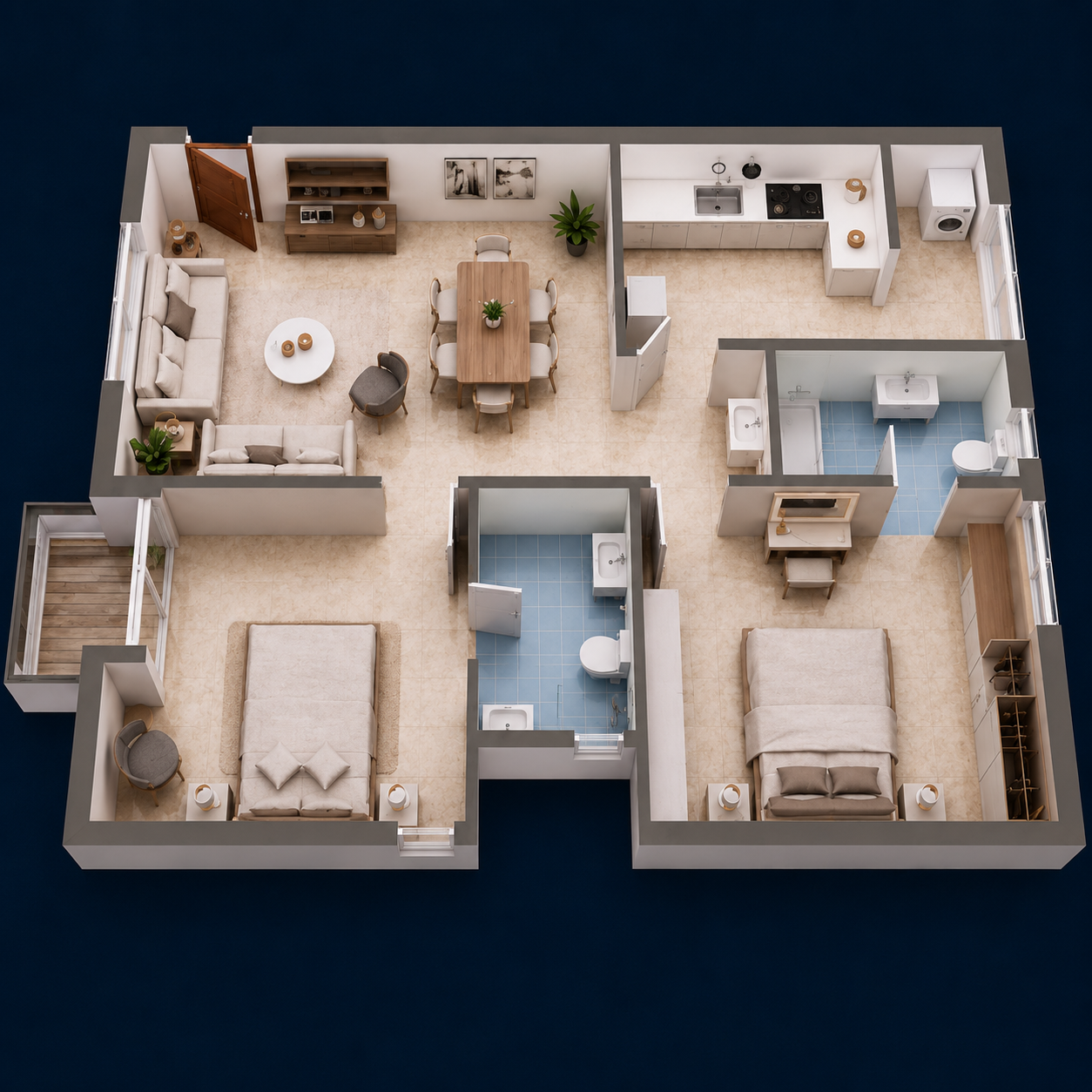 Aditya Elite 2 BHK apartment in Madanapalle