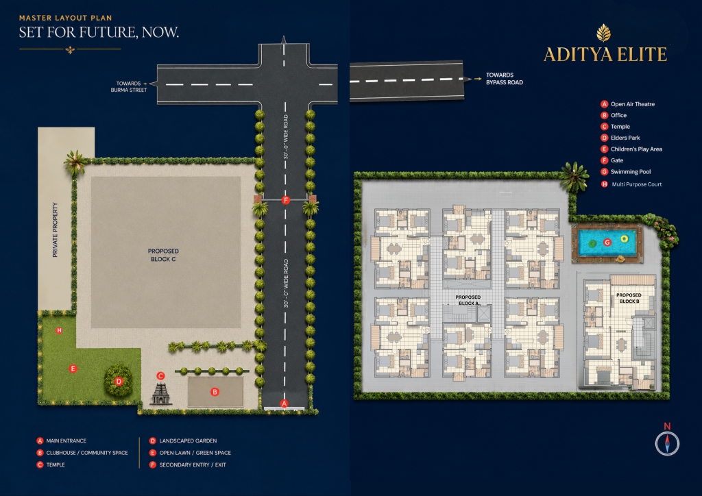Aditya Elite apartment layout plan in Madanapalle